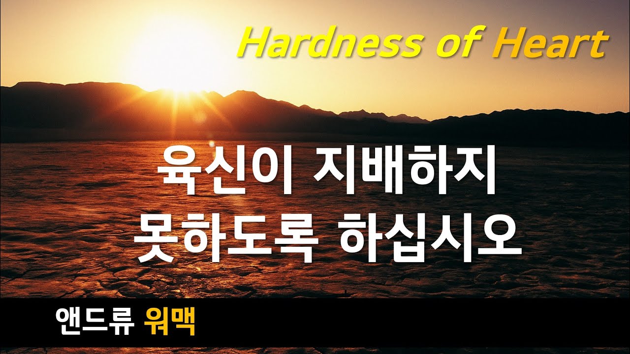 마음의 굳어짐15 | 앤드류워맥