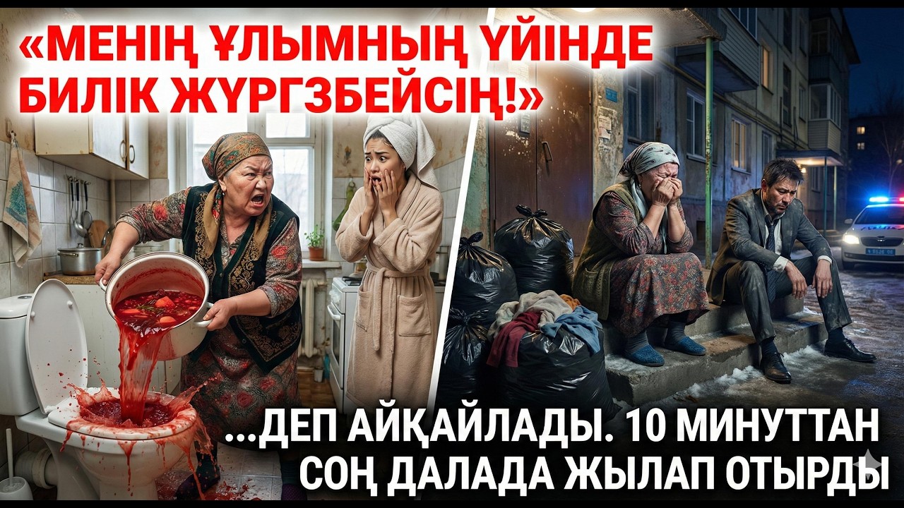 Енем бес литр борщты унитазға төкті: Соңында екеуін де түнде үйден қуып шықтым!