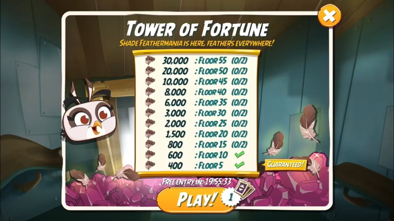 Tower of Fortune - Shade FeatherMania - Day 2 for Shade - Angry Birds 2