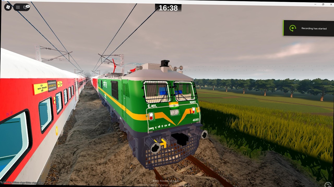 INDIAN RAILWAYS TRAIN SIMULATOR ON ROBLOX | REALISTIC GAMEPLAY | IR SIM