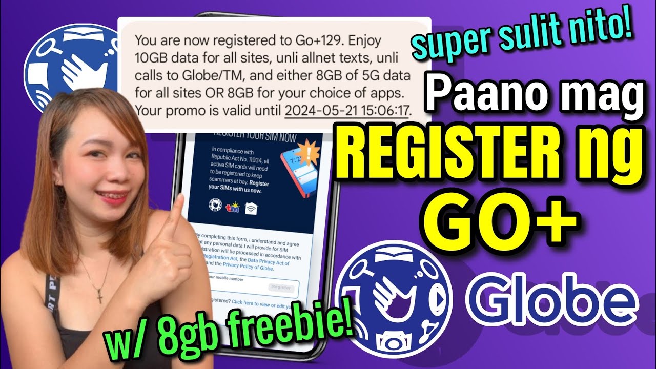 PAANO MAGREGISTER NG GO+ SA GLOBE | MAY FREEBIES SULIT FOR 7 DAYS | Riencyll Cabile