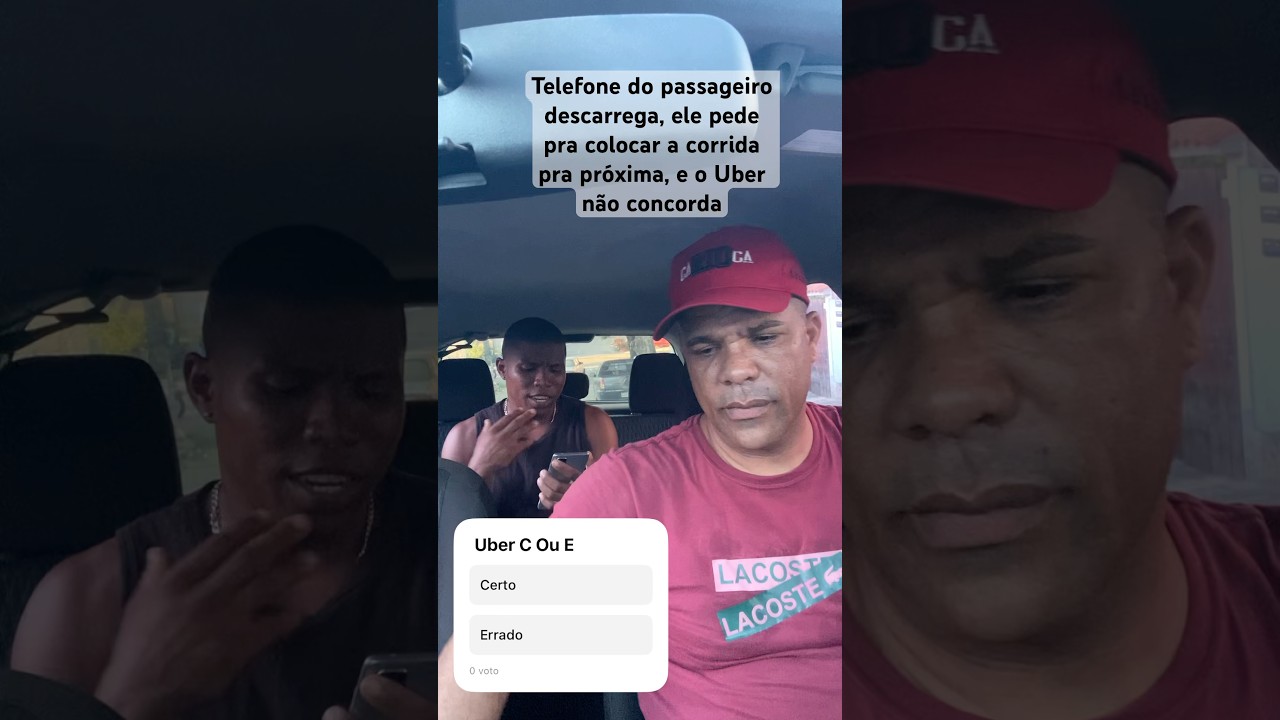 Telefone do passageiro descarregou, corrida pra pr&oacute;xima, Uber n&atilde;o concordou #videodeconscientizacao￼