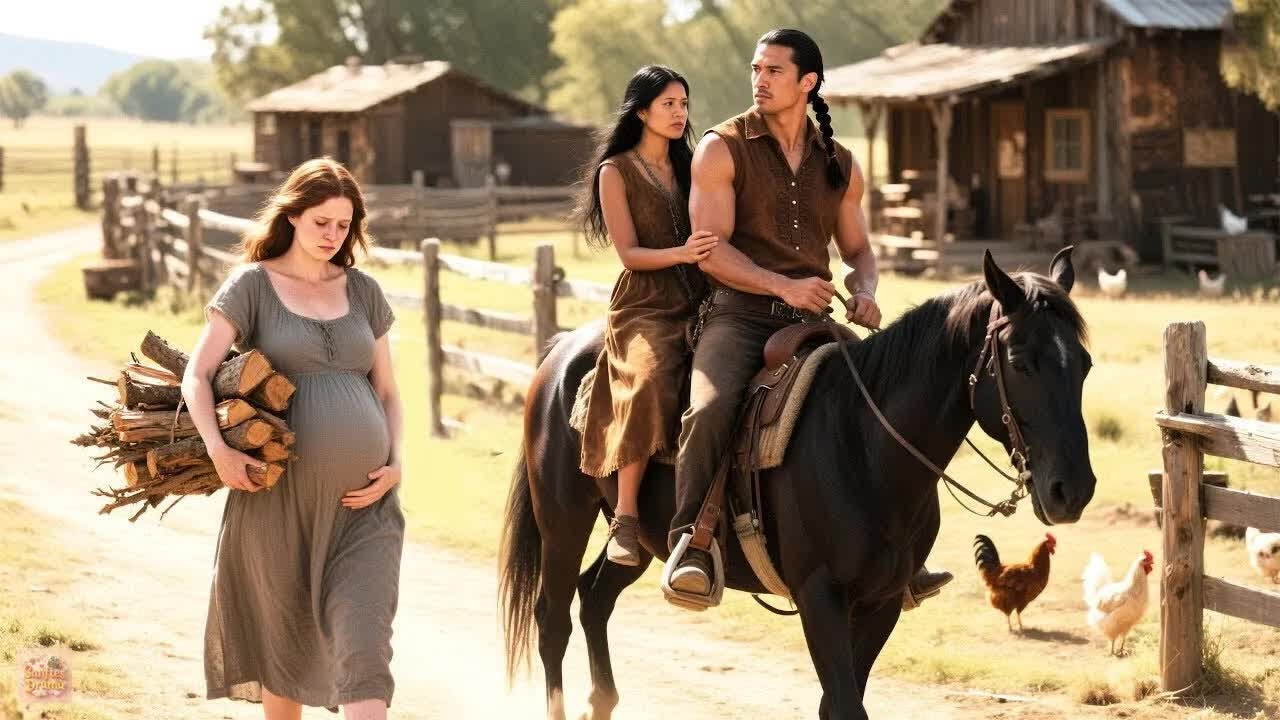 Apache reitet mit neuer Freundin erstarrt aber als er seine schwangere Ex Frau Brenholz tragen s