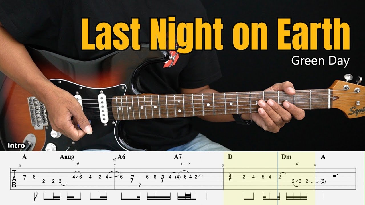 Last Night on Earth - Green Day - Guitar Instrumental Cover + Tab