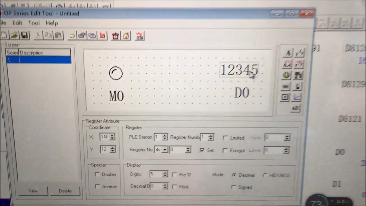 le3U plc connect op320 by 485 setting