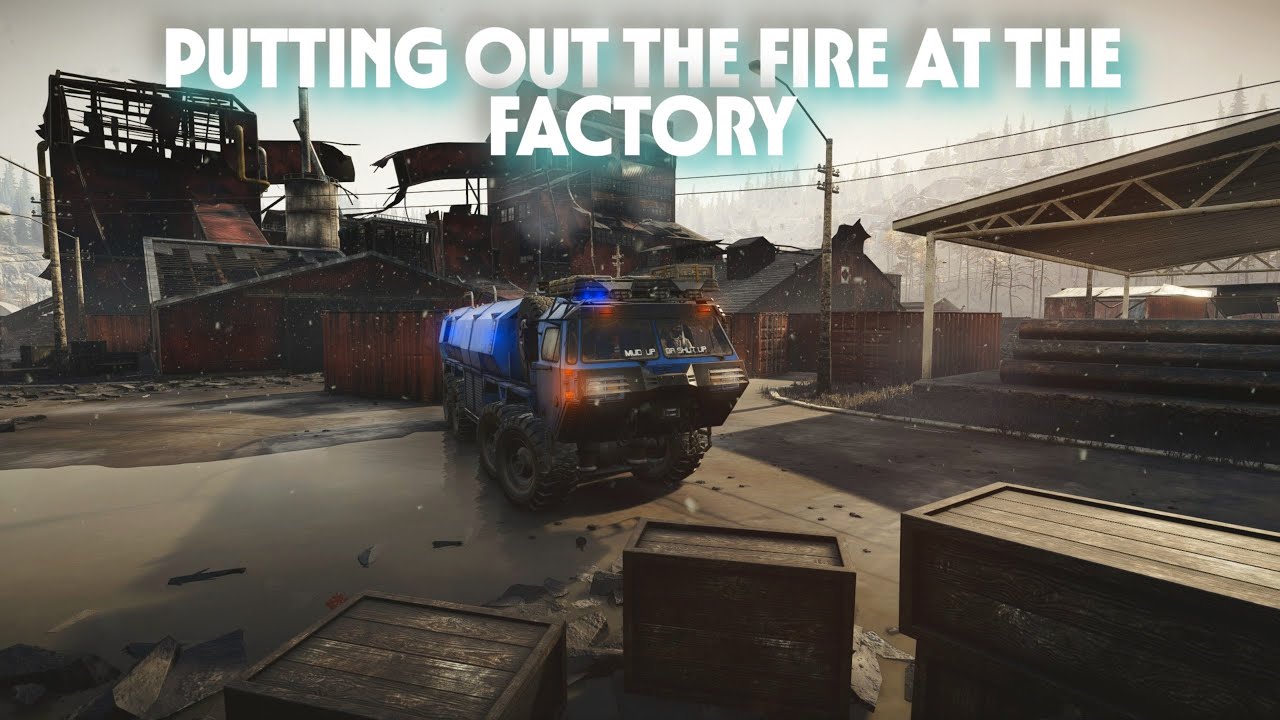 SnowRunner | Putting Out the Fire at the Factory 🚒 | Ontario, Canada | Derry Special 15C-177