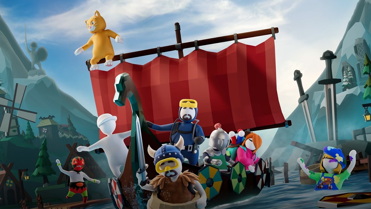 Human: Fall Flat 「Viking」Walkthrough+All Achievements，人类一败涂地新图「维京」正常通关流程全成就攻略