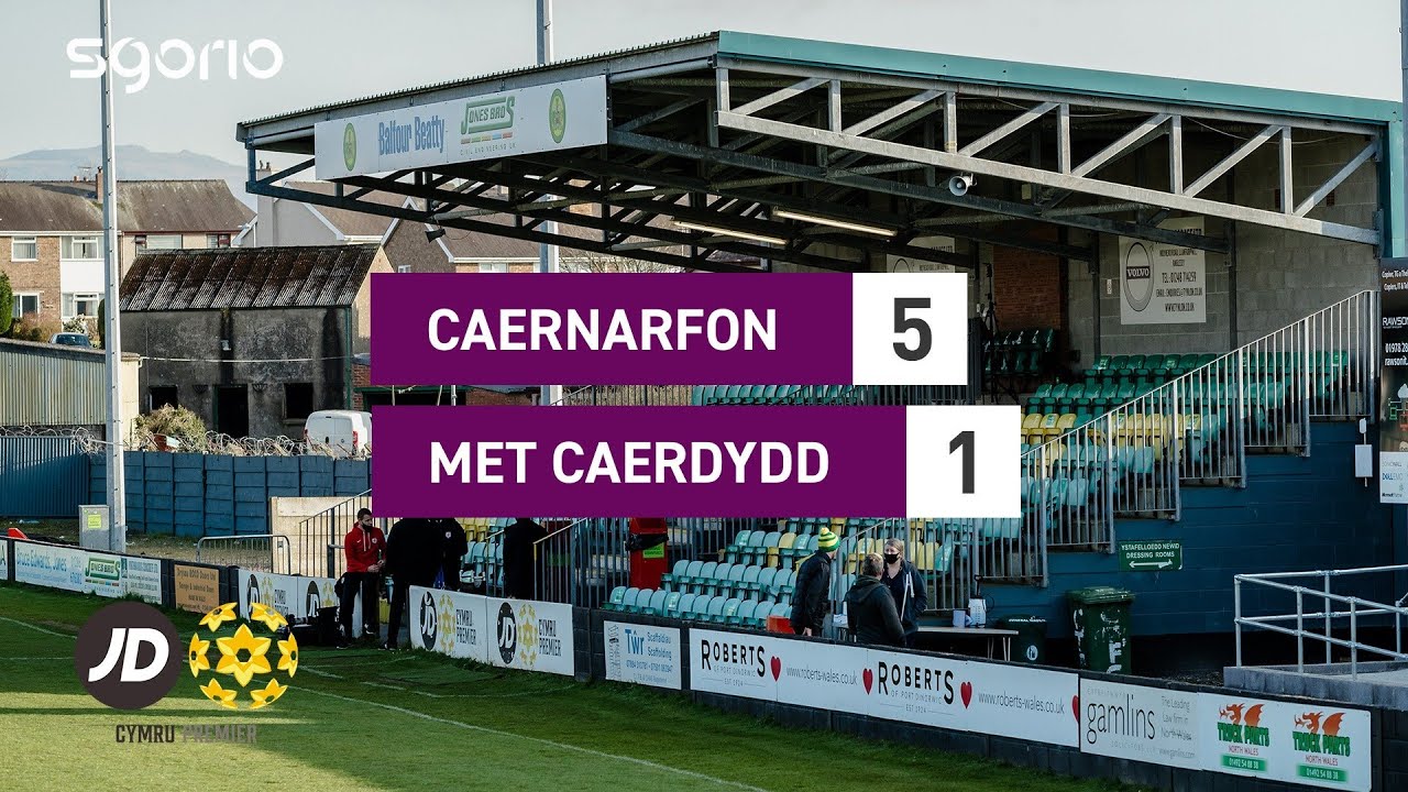 Caernarfon 5-1 Met Caerdydd | Uchafbwyntiau JD Cymru Premier Highlights