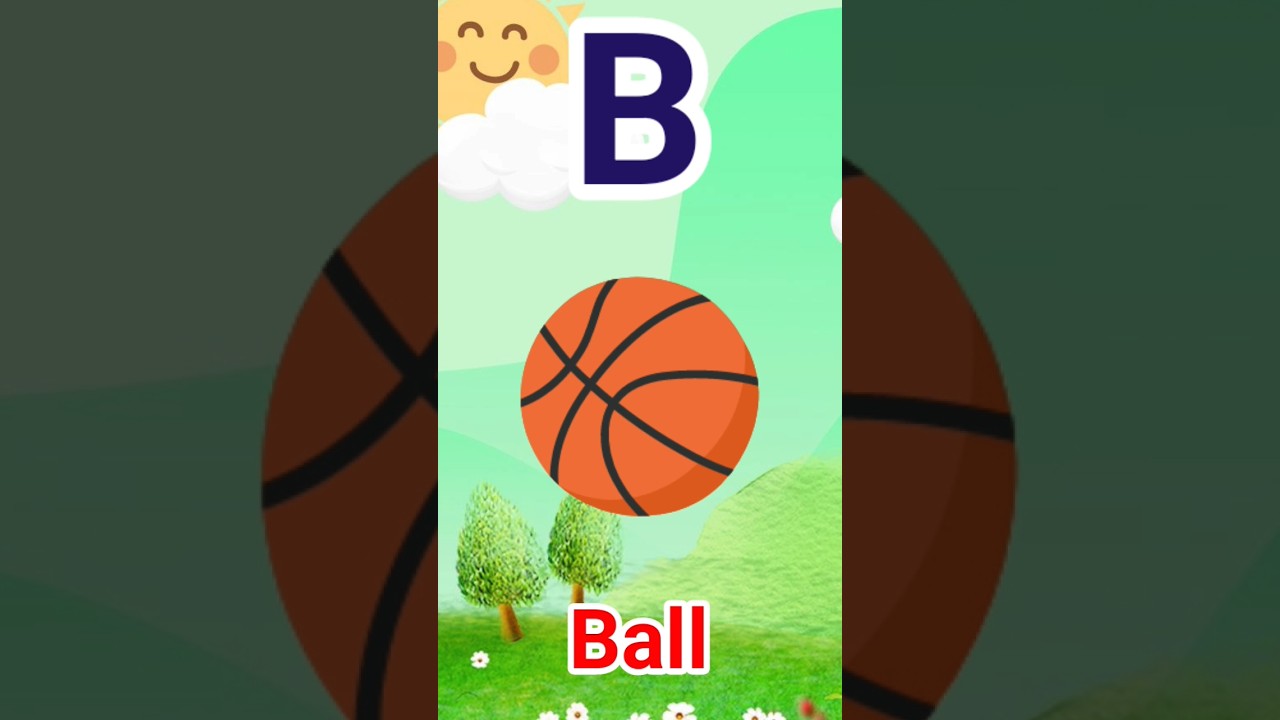 'B' Word Letter | Letter start from word B | Nursery Rhymes #bforball  #kidsvideo #rhymes