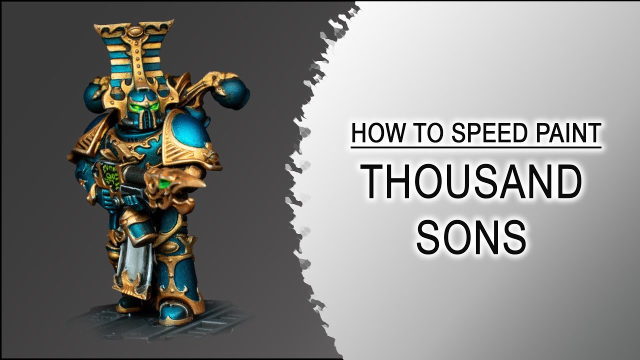Speed Painting Thousand Sons – Easy Metallic Rubric Armor - Green Glowing Eyes