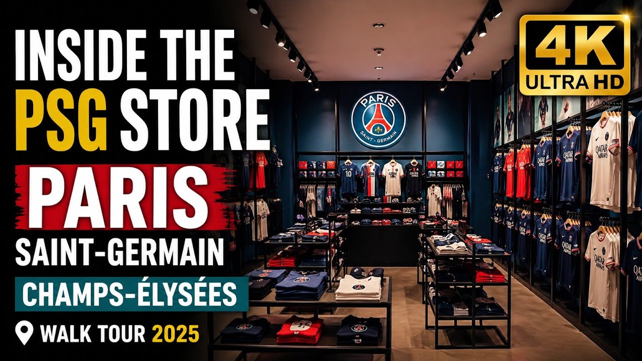 Step Inside the PSG Store Paris – Champs-Élysées Walk Tour | Paris Saint-Germain Shop 2025