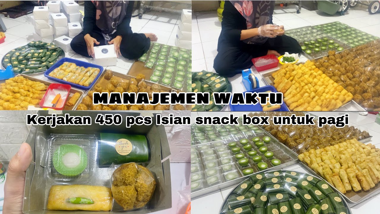 DAILY VLOG KERJAKAN 450 PCS KUE ISIAN SNACK BOX TANPA ASISTEN