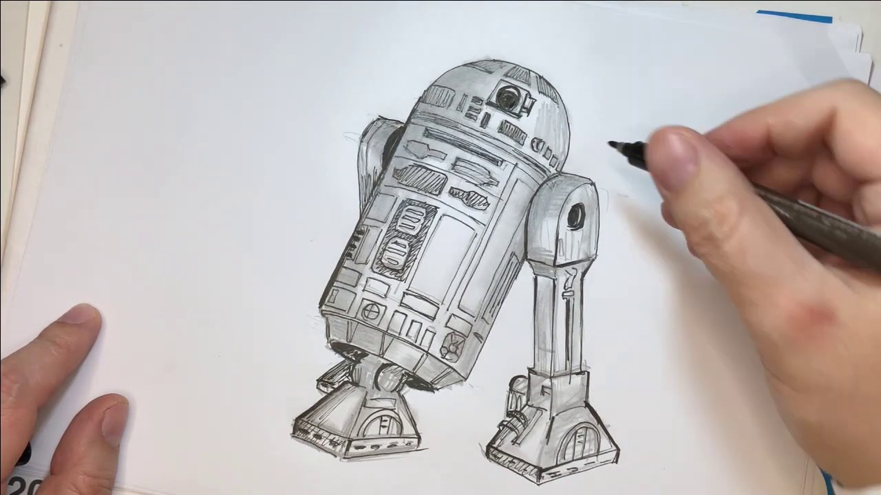 Come disegnare R2D2 Star wars Tutorial