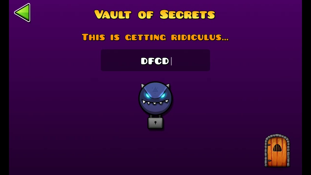 Todos los códigos de geometry dash lite y se llama vault of secrets
