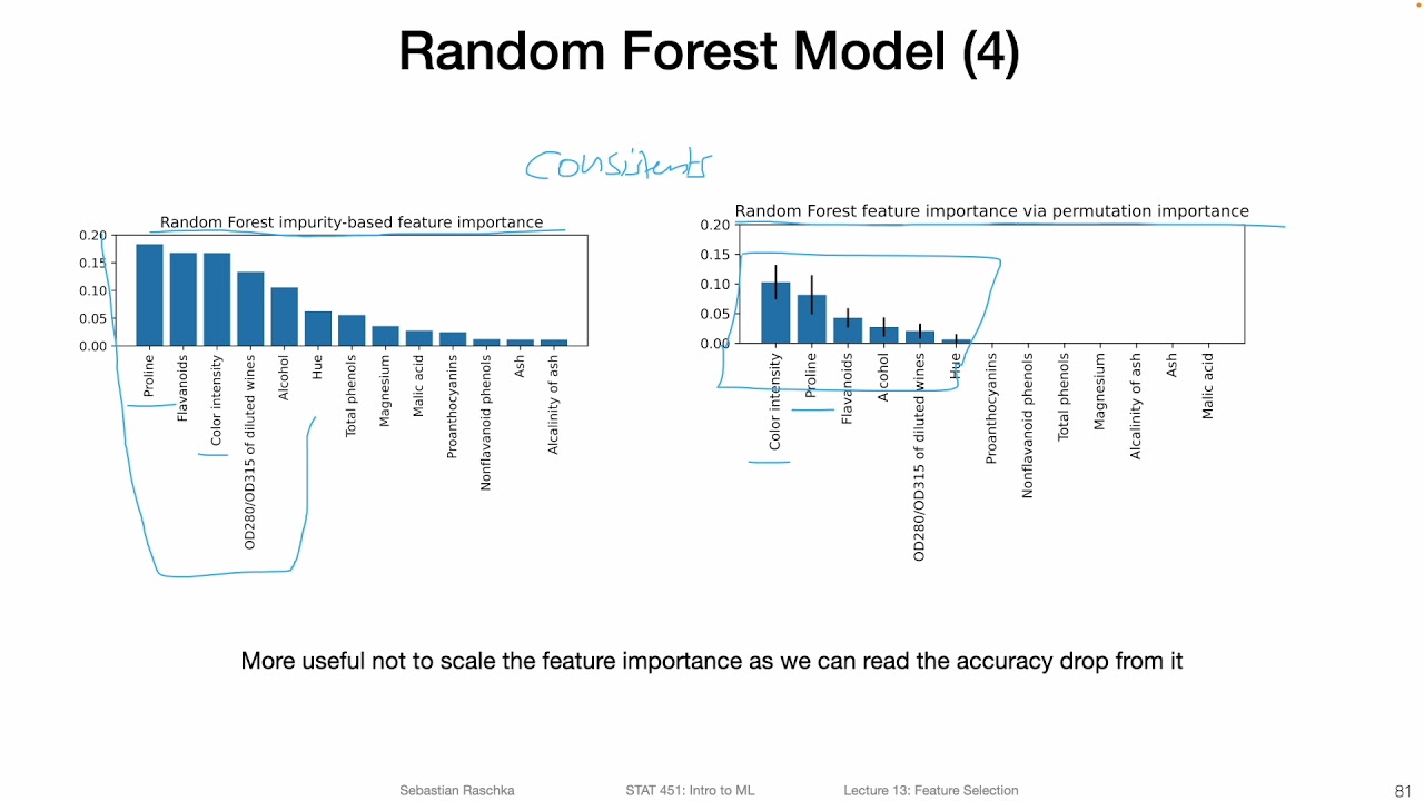 13.4.3 Feature Permutation Importance Code Examples (L13: Feature Selection)