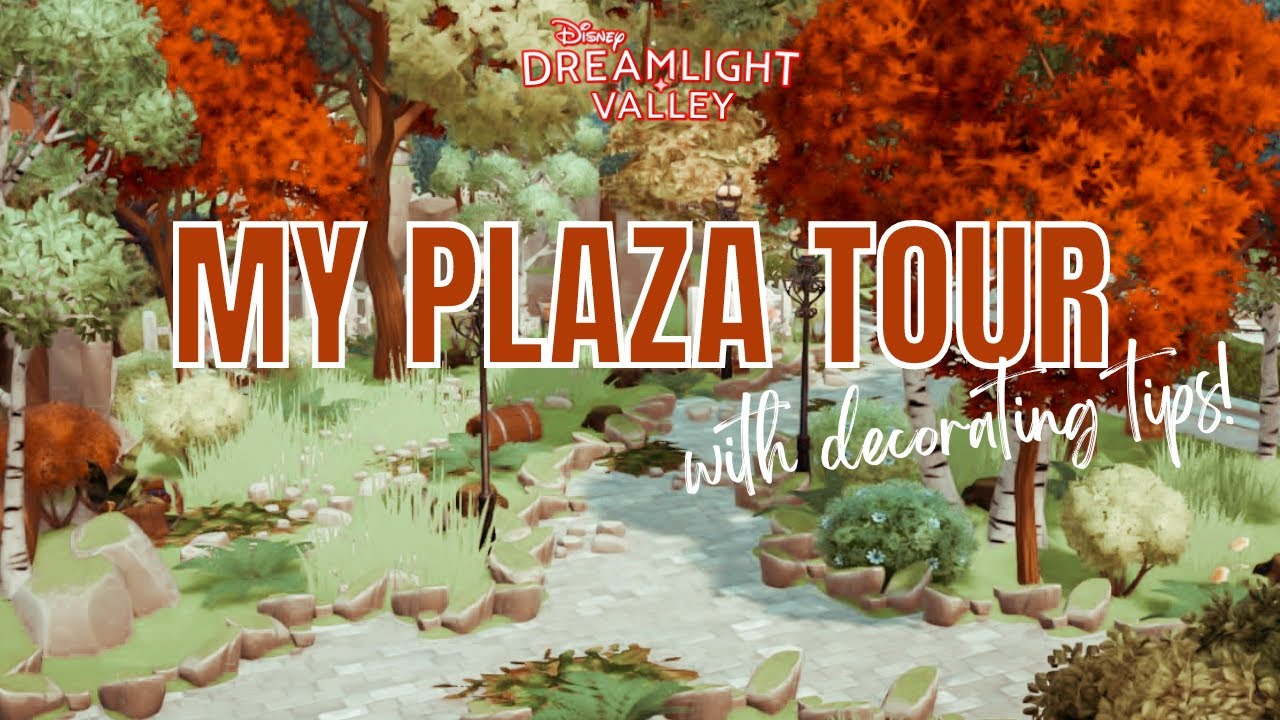 Touring My Plaza in Disney Dreamlight Valley | Overgrown Cottagecore Plaza
