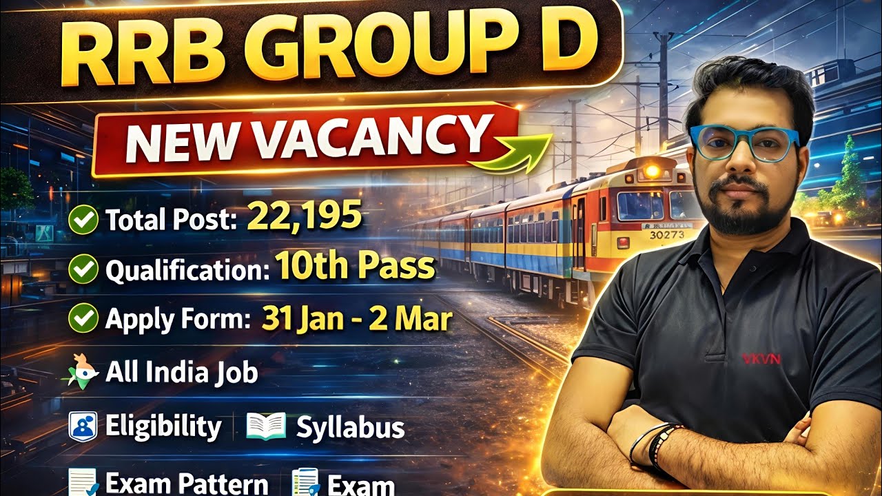 RRB Group D 22,195 New Vacancy | Railway Group D Vacancy