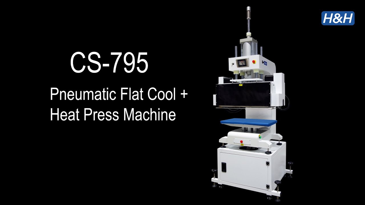 H&H Model CS-795 Pneumatic Flat Cool + Heat Press Machine