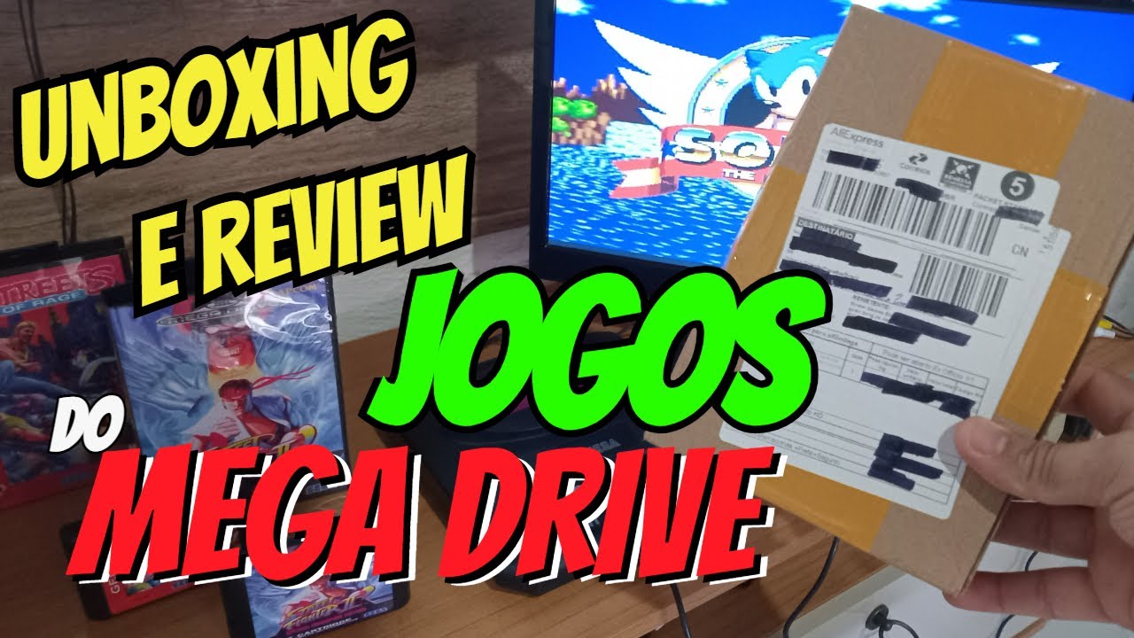 Unboxing e Reviewdo de jogos do MEGA DRIVE do Aliexpress.