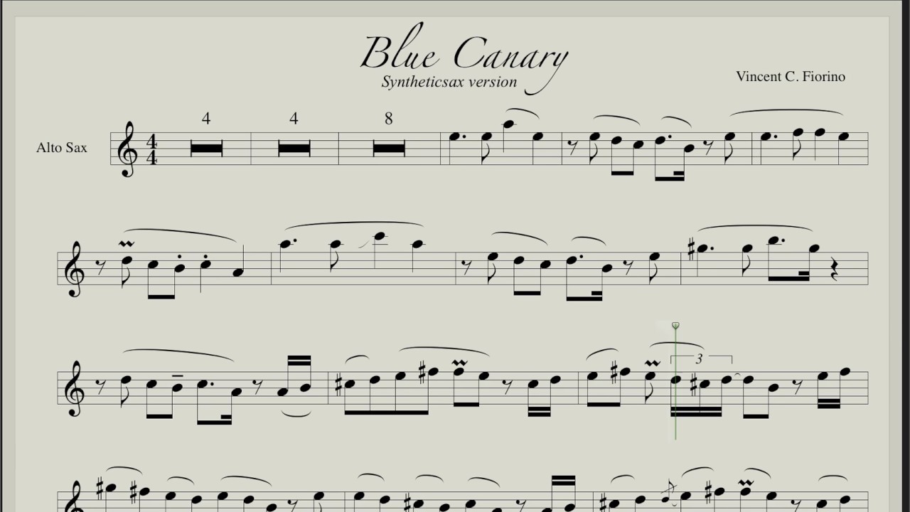 Syntheticsax -  Blue Canary (Vincent C. Fiorino cover)