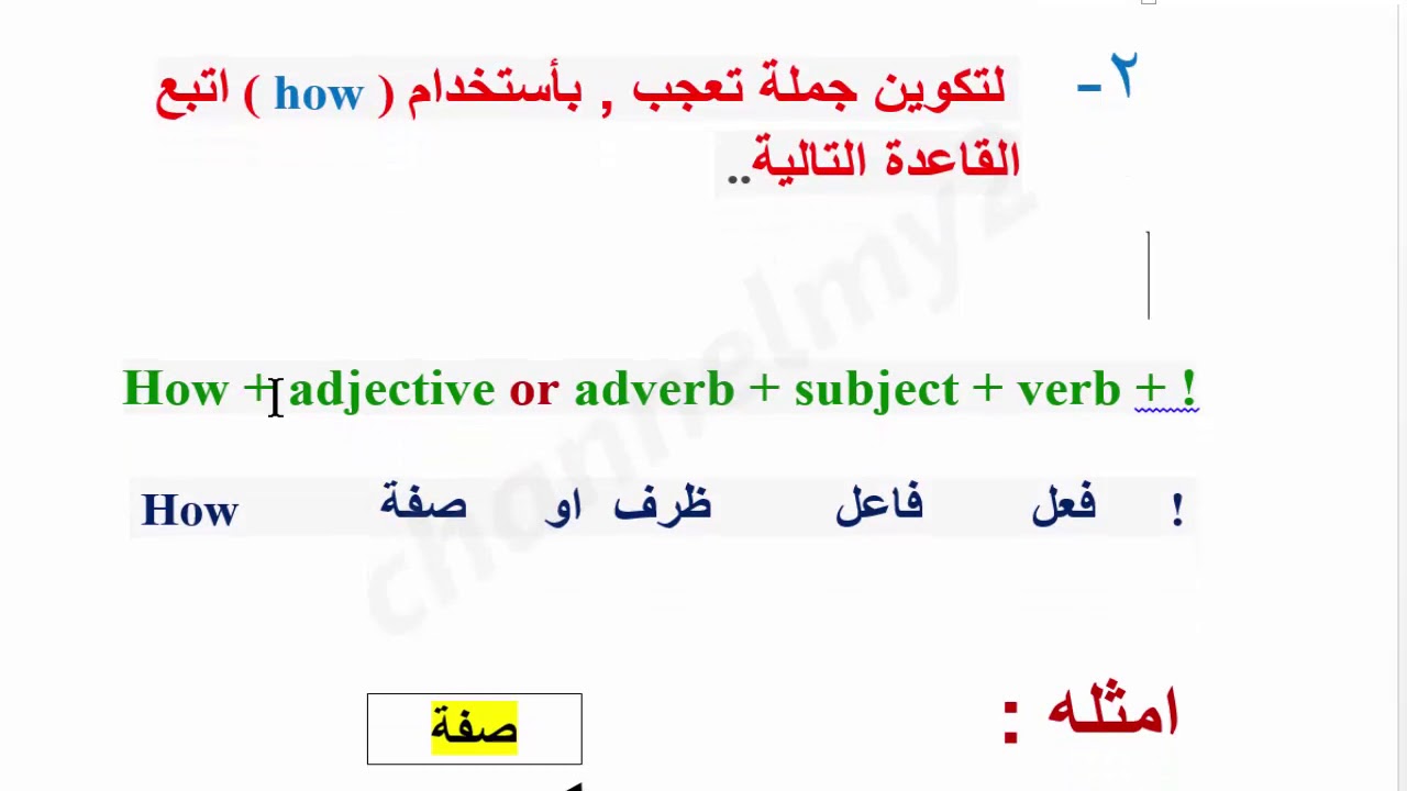 ماهو التعجب و طريقة صياغة جملة تعجب بالشرح و الامثلة