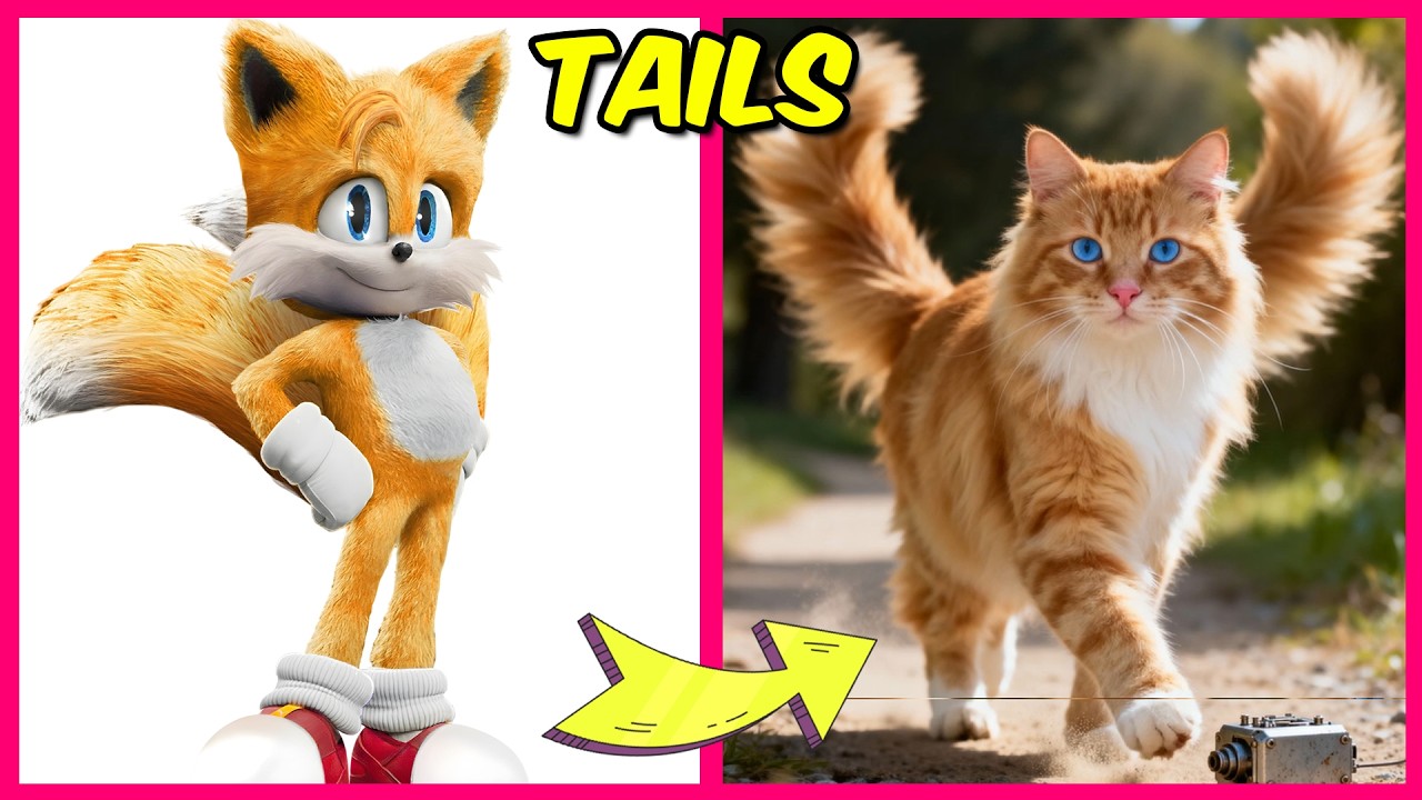 🦔💙Персонажи Sonic the Hedgehog 3 в образе котов 🐱 и их любимые напитки, закуски, фильмы и многое ...