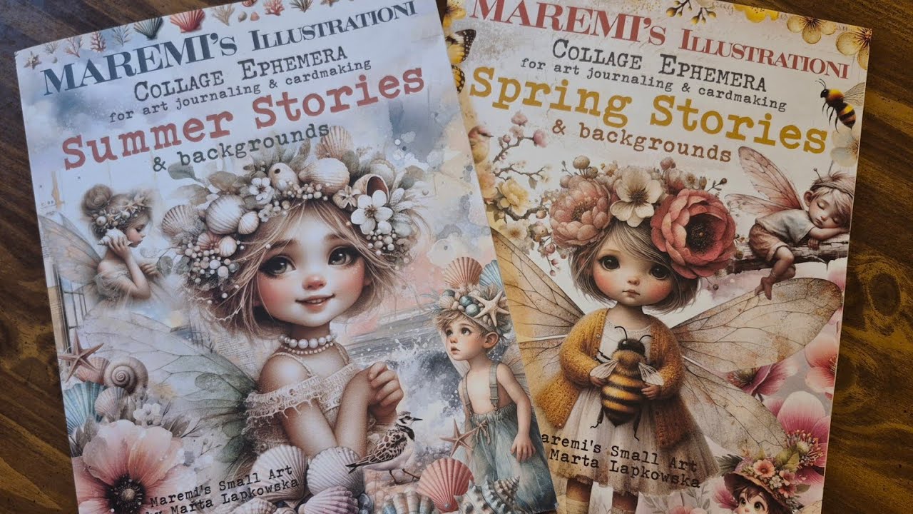 Collage Book Flip-throughs #1 - Journal & Card Ephemera - Maremi's Summer & Spring Stories - Part 1