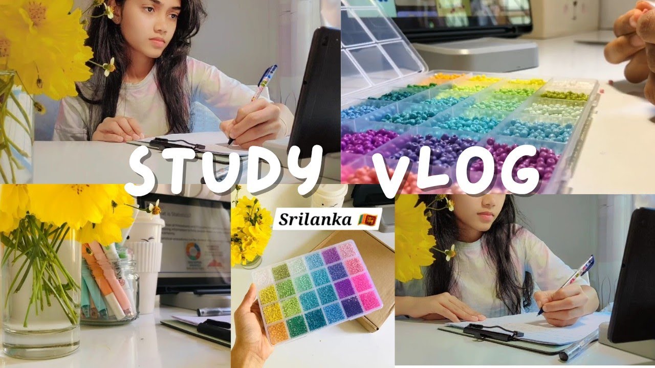 Study Vlog 🌸✨️ | ආස හිතෙන විදියට පාඩම් කරමු #study #studytips #motivation  #aesthetic #productive 