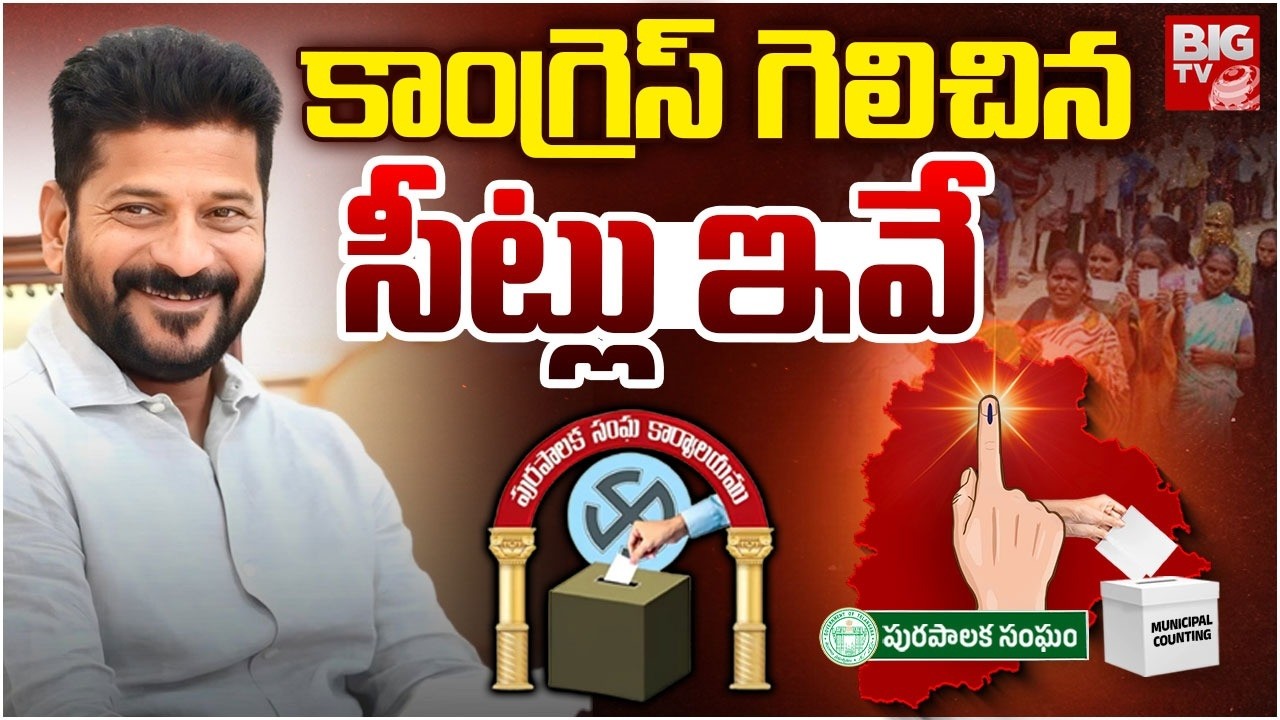 కాంగ్రెస్ గెలిచిన సీట్లు ఇవే | Telangana Municipal Election Results 2026 | Congress vs BRS vs BJP
