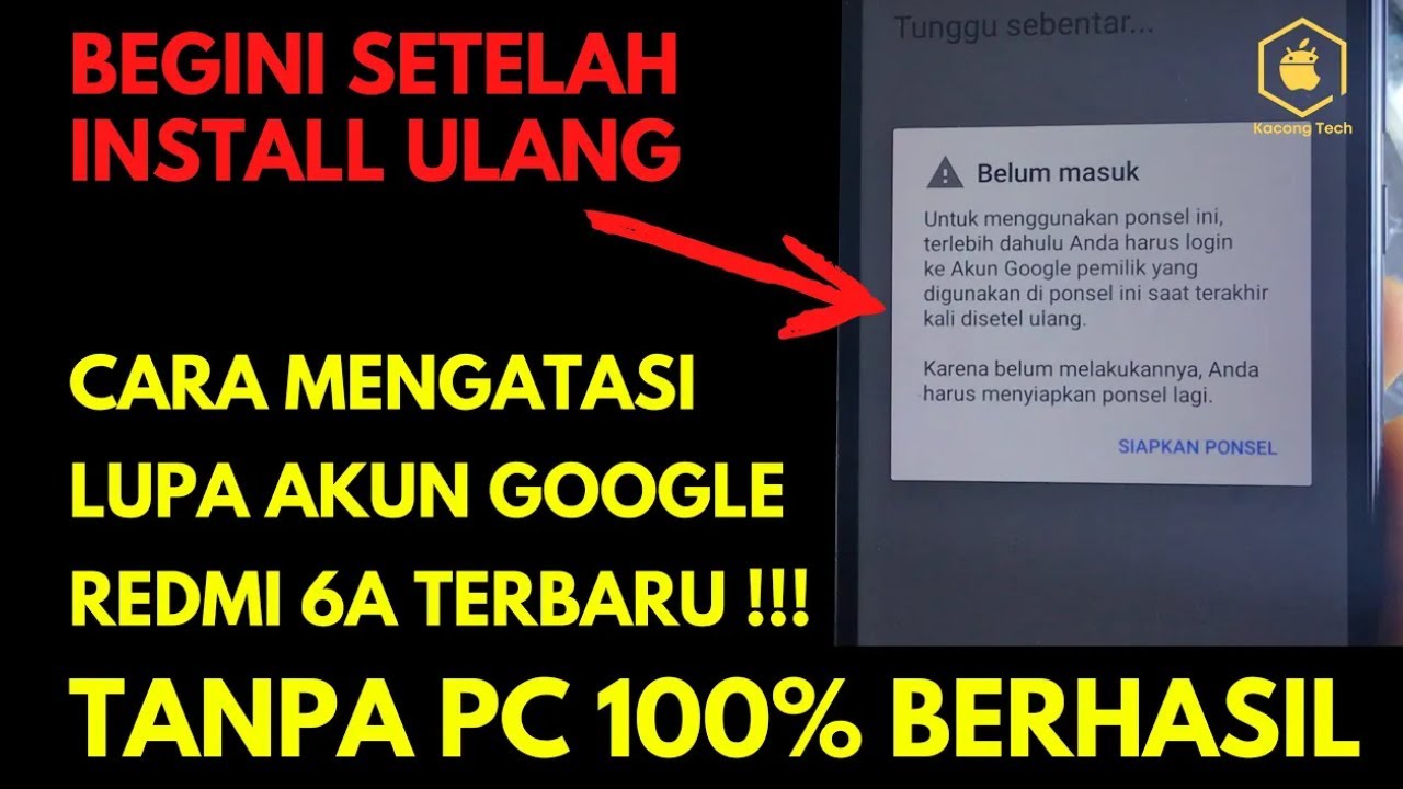 🔓 CARA BYPASS FRP AKUN GOOGLE REDMI 6A MIUI 11 TANPA PC – MUDAH & CEPAT!