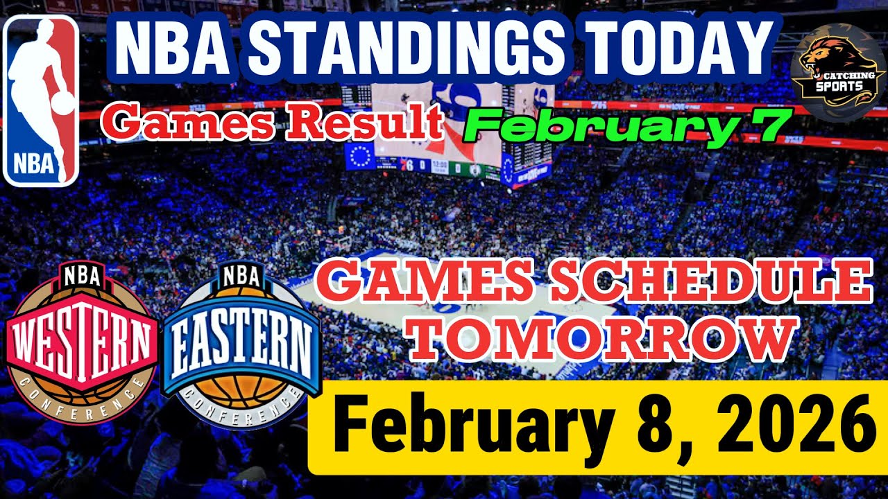 NBA STANDINGS TODAY as of FEBRUARY 7 | GAMES RESULT | GAMES SCHEDULE TOMORROW FEBRUARY 8, 2026