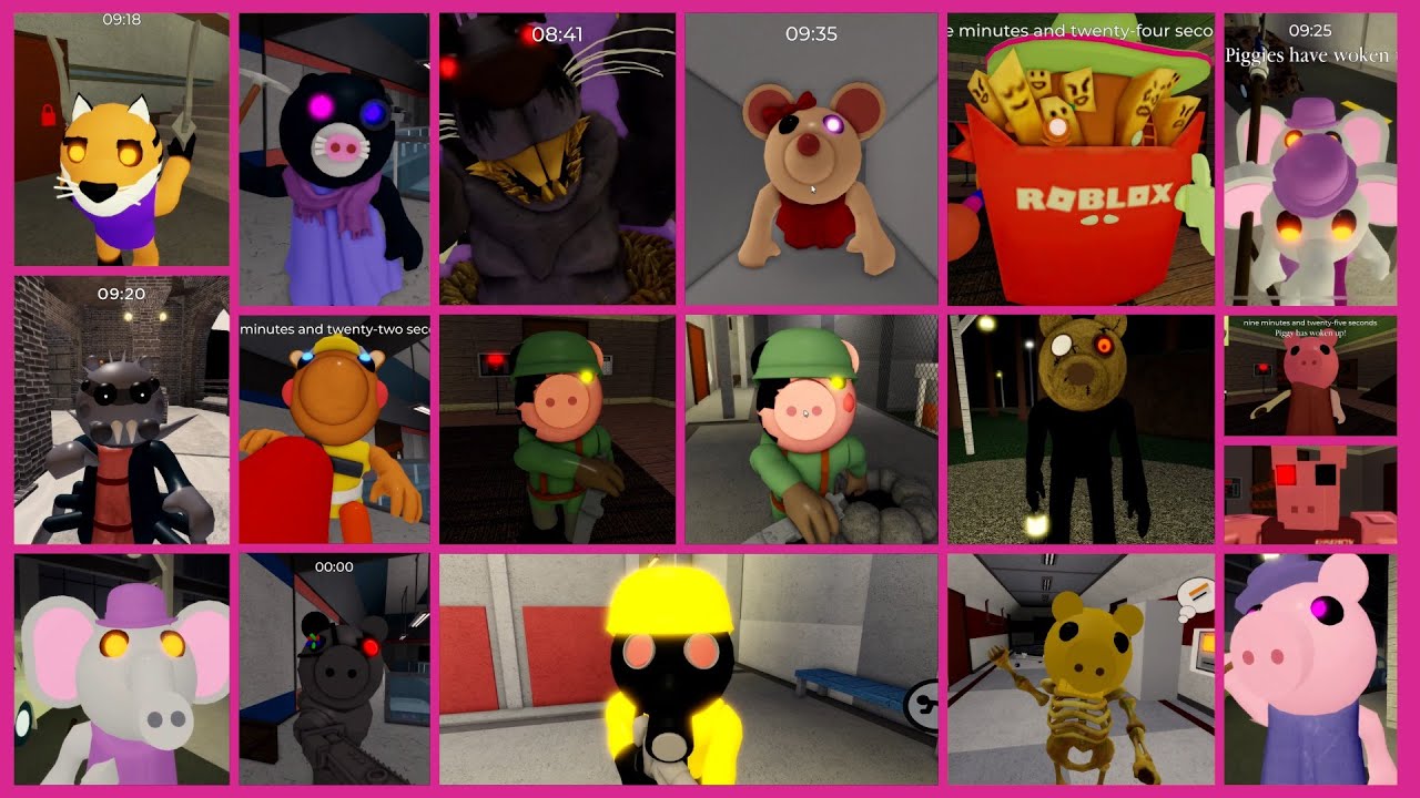 PIGGY BUT IT'S 100 PLAYERS ALL JUMPSCARES! (CHAPTER 11!)
