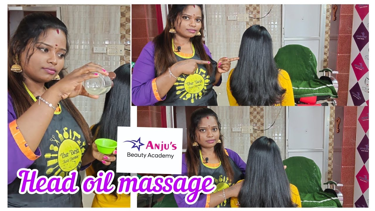head oil massage tutorial in tamil / @Anjubeautyacademy kanchipuram 8778001510.