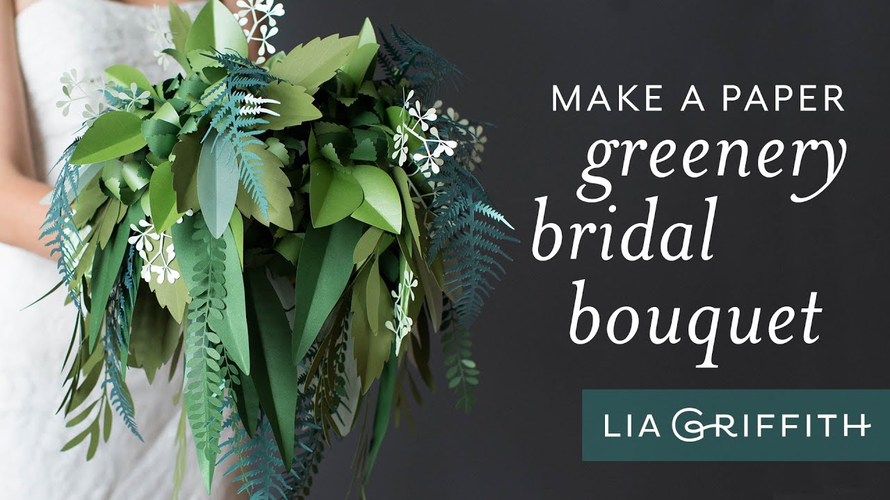How To Make a Beautiful Paper Wedding Bouquet Using Greenery