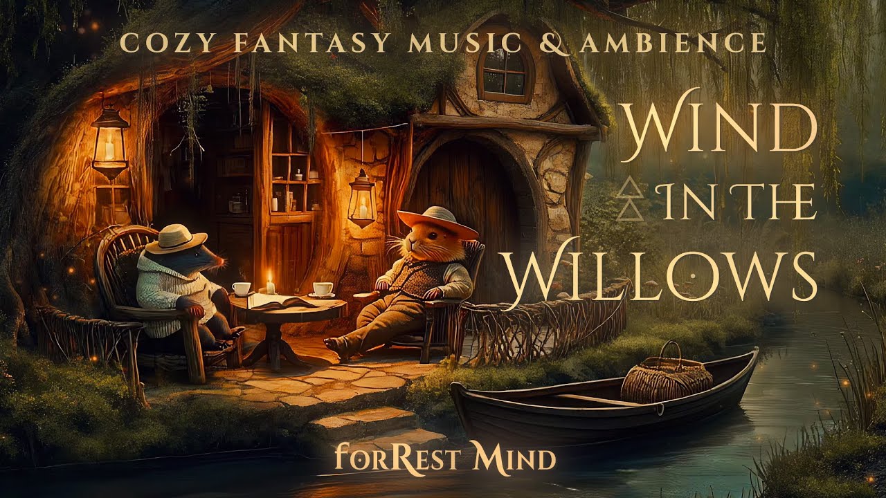 Ratty & Mole Relaxing On The River Bank 🌾 Night Forest Ambience & Gentle Fantasy Music for Reading