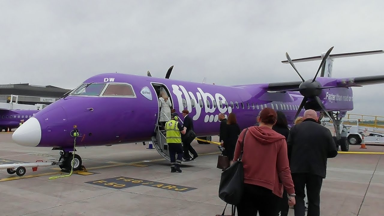 FlyBe Dash 8 Q400 Manchester to Edinburgh | Full Flight
