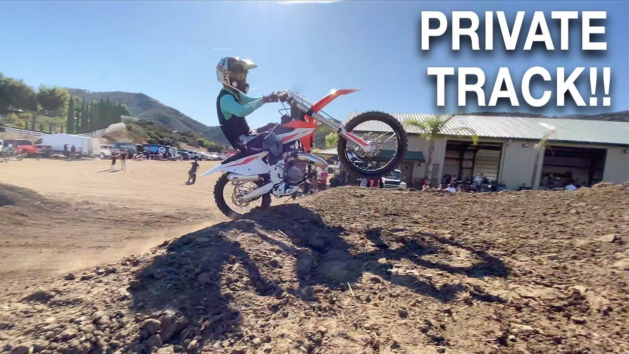 PRIVATE BACKYARD TRACK RIDING!! + PIT BIKE RACING w/ Medium Boy