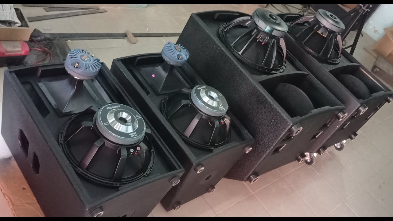Ensamble de subwoofer y medios agudos
