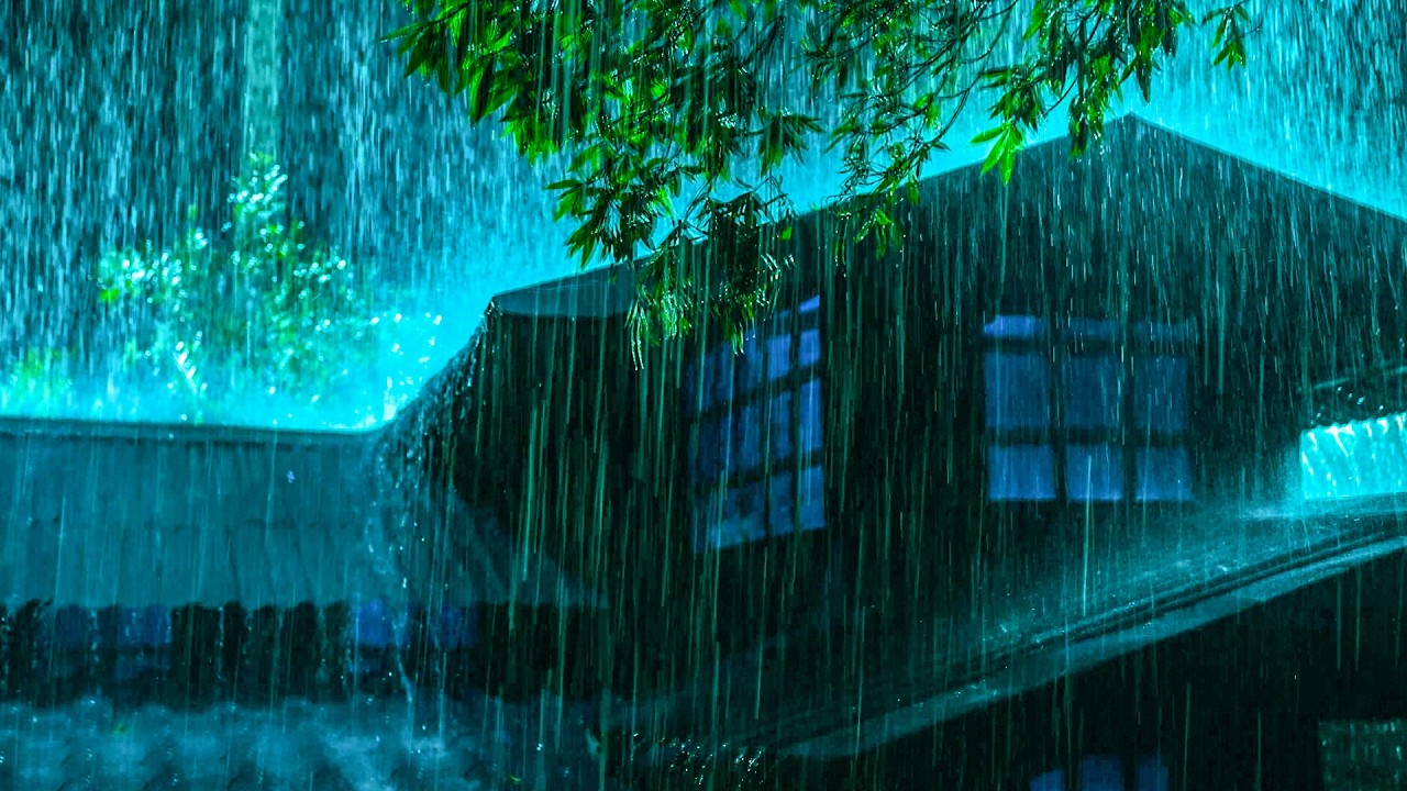 Relaxing Rainstorm On Roof – Night Thunder Sounds For Insomnia, Deep Sleep & Study Time