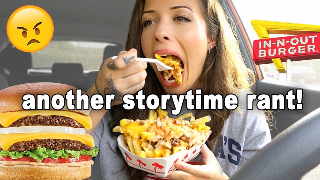 MUKBANG In-N-Out & Storytime! (двойная порция картофеля фри в зверином стиле)
