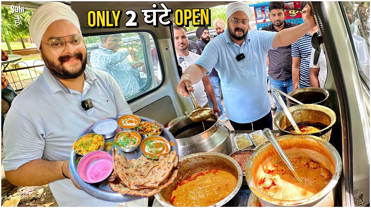 Punjabi 129/- Jeep wali Desi Ghee 4x4 Thali | Delhi Street Food India