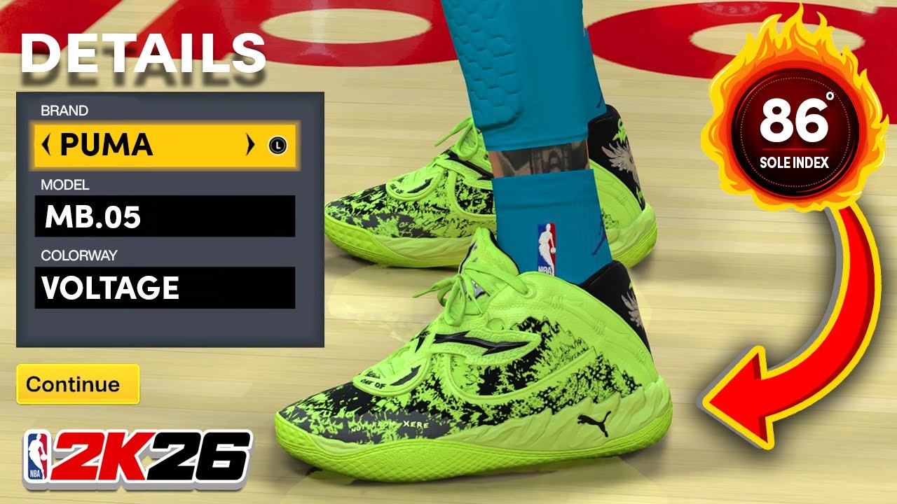 NBA 2K26 Shoe Creator: Puma MB.05 Voltage