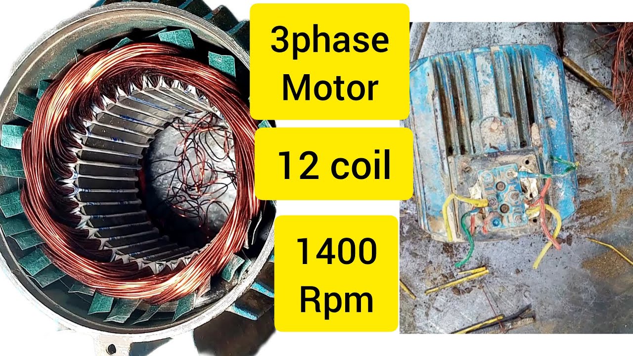 3hp motor winding /3phase motor /36 slot/1400 rpm/12 set coil+Diagram connection