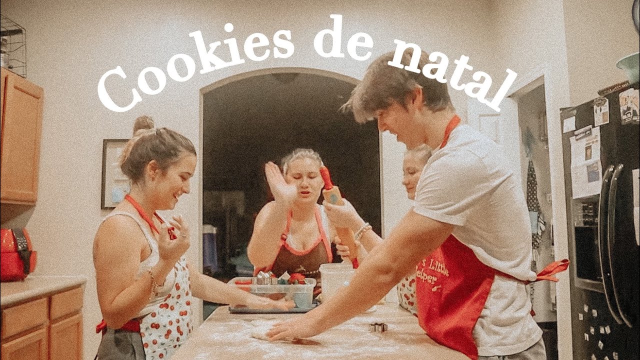 Fazendo cookies de natal com meus amigos gringos (vlogmas dia 2)