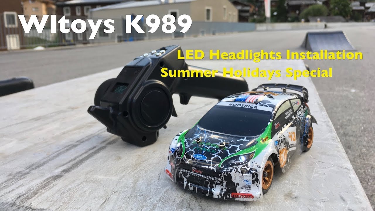 Wltoys K989 LED Headlights Installation, Summer Holiday Drifting And Bashing