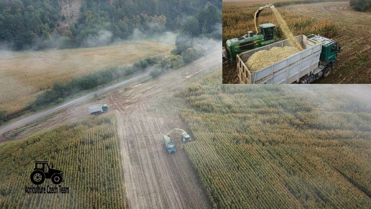 Siláže v ZD Novosedly s John Deere 7350 + 3x Tatratraktor Phoenix / Tatra 8x8