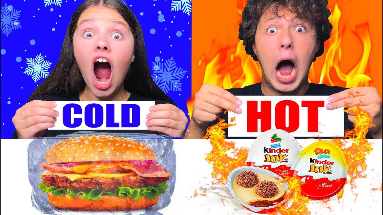 ASMR HOT VS COLD FOOD CHALLENGE 음식 챌린지 EATING SOUNDS by Tati ASMR
