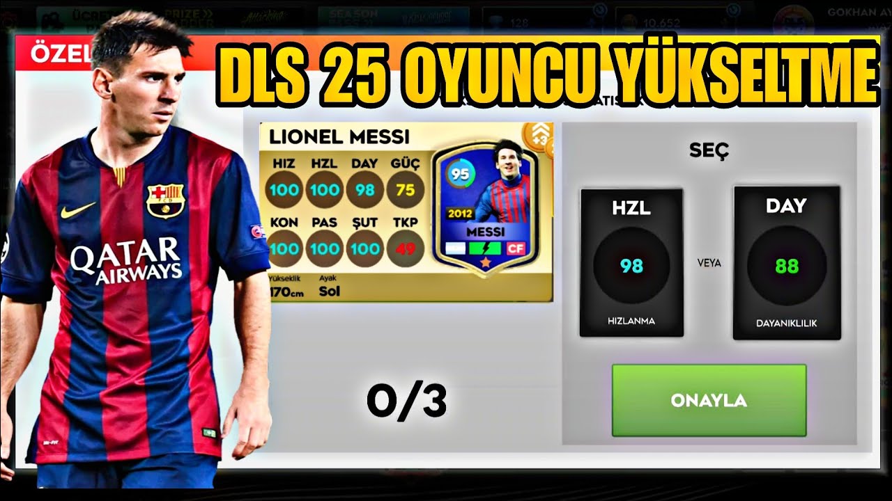 ŞAMPİYON MESSİ YÜKSELTİYORUZ ! DLS 25 OYUNCU YÜKSELTME! 