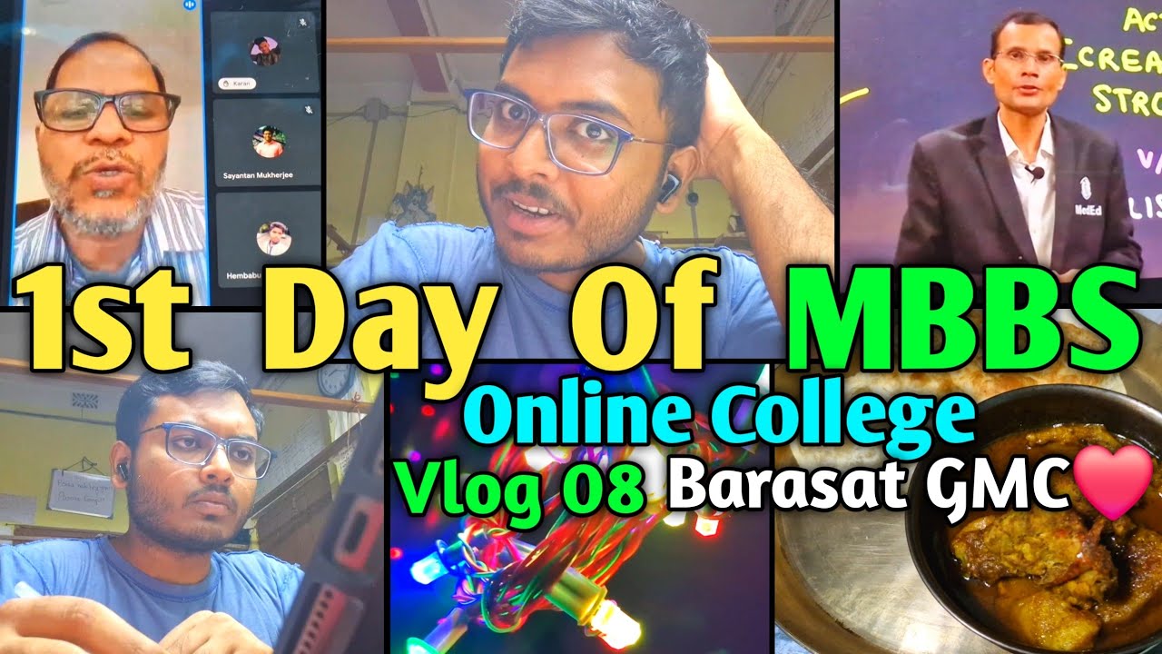 First Class Of MBBS in Online Mode🔥 | Online MBBS😊 | Barasat GMC❤️ | Vlog 08 | Sanjit Das
