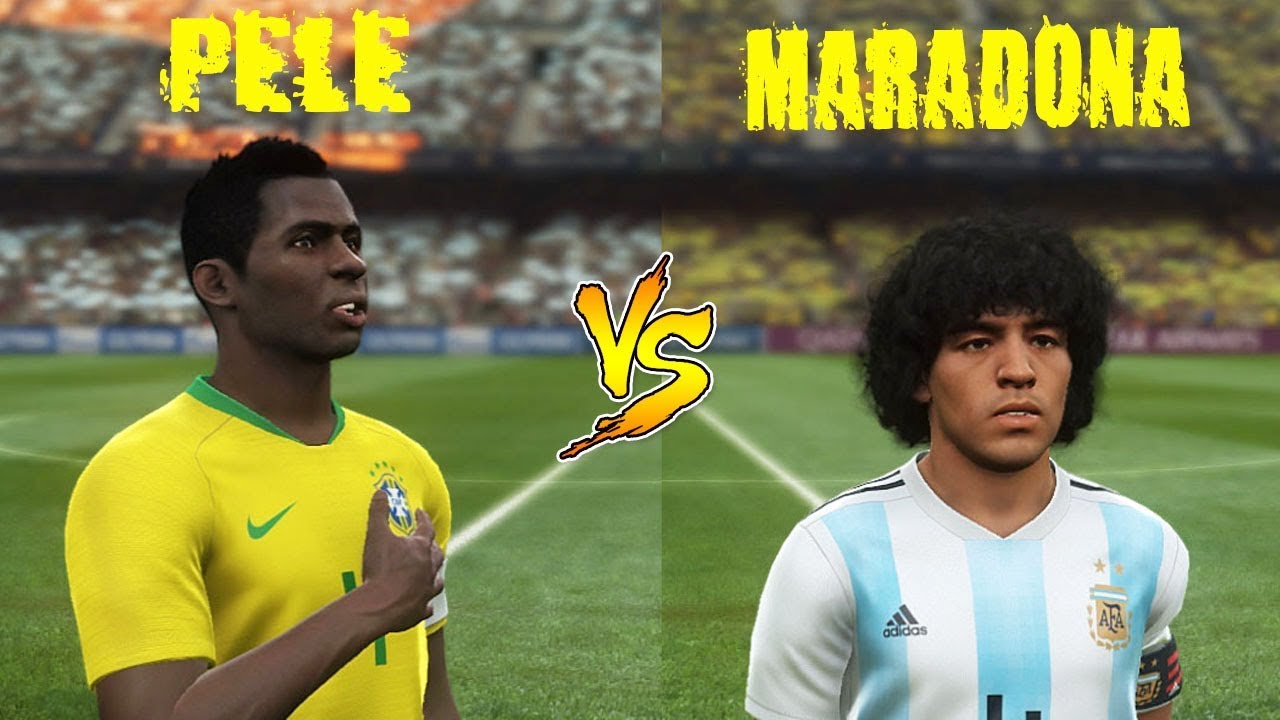 PELE VS MARADONA PES 2019 | Argentina vs Brazil Full Match | Amazing Goals | Gameplay PC